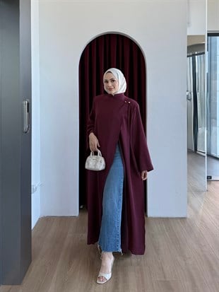 Kimino İncili Abiye Bordo