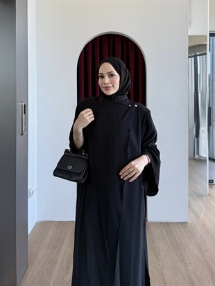 Kimino İncili Abiye Siyah