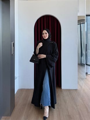 Kimino İncili Abiye Siyah