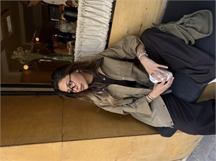 Kontrast Yaka Detaylı Ceket Haki