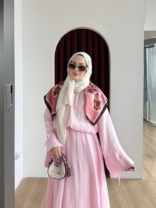 Salaş Kol Etekli Takım Pembe
