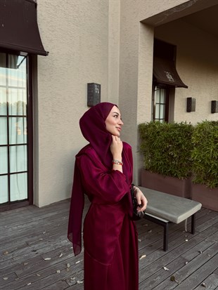Saten pantolon Takım Kırmızı