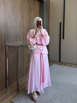 Tensel Etekli Takım Pembe