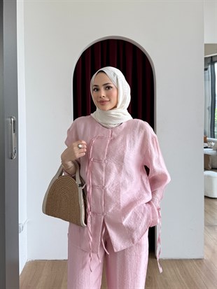 Tensel Pantolon Takım Pembe