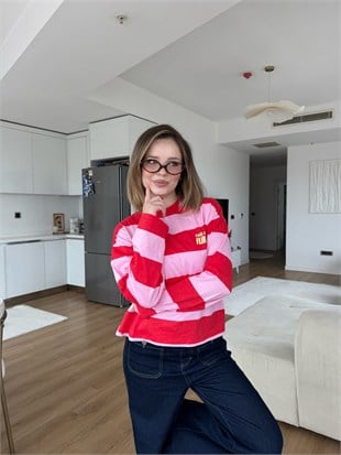 Vintage Desen Bluz Pembe (ÖN SİPARİŞ)