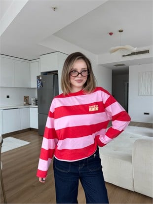 Vintage Desen Bluz Pembe (ÖN SİPARİŞ)