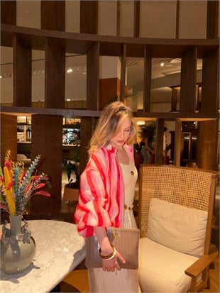 Vual Bomber Ceket Pembe