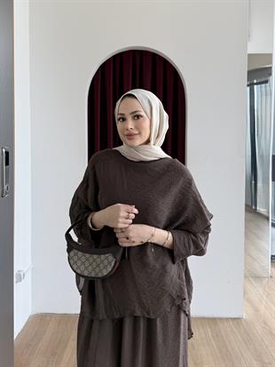 Yarasa Kol Modal Takım Kahverengi