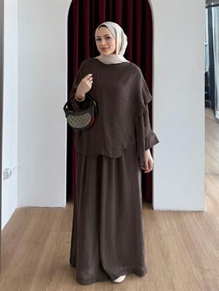 Yarasa Kol Modal Takım Kahverengi