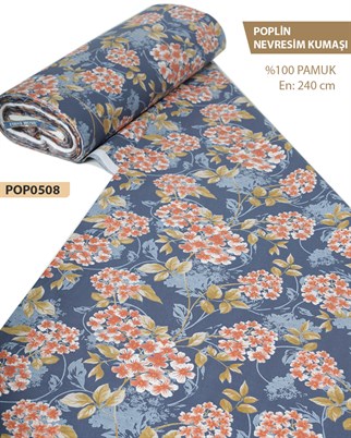 %100 Pamuk Poplin Nevresim Kumaşı En 240 cm-POP0508-8