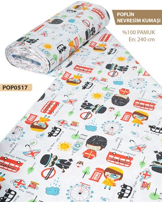 %100 Pamuk Poplin Nevresim Kumaşı En 240 cm-POP0517-17
