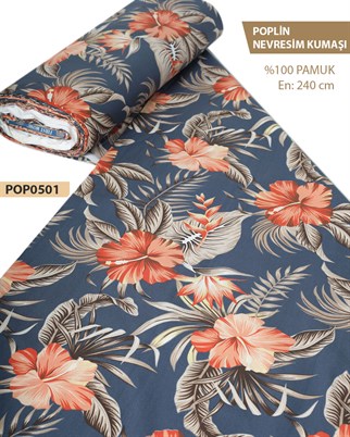 %100 Pamuk Poplin Nevresim Kumaşı En 240 cm-POP0501-1