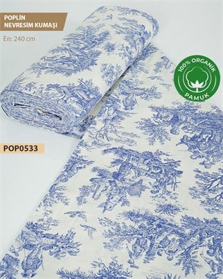 %100 Pamuk Poplin Nevresim Kumaşı En 240 cm-POP0533-33