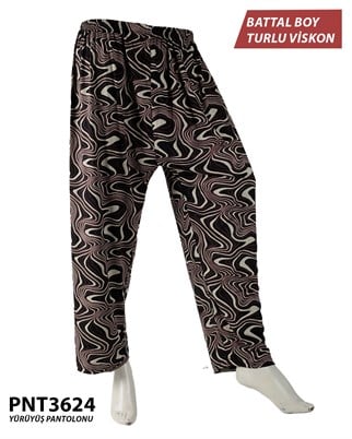 Battal Beden Turlu Viskon Yürüyüş Pantolonu PNT3624-10407