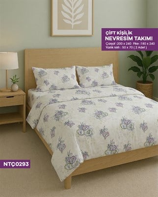 ÇİFT KİŞİLİK RANFORCE NEVRESİM TAKIMI NTÇ0293-32307