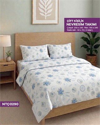 ÇİFT KİŞİLİK RANFORCE NEVRESİM TAKIMI NTÇ0290-32402