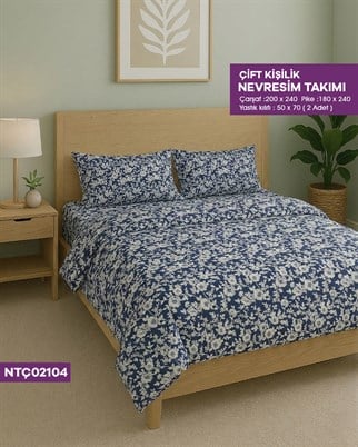 ÇİFT KİŞİLİK RANFORCE NEVRESİM TAKIMI NTÇ02104-32203