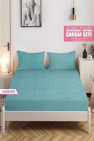 Çiftkişilik BATTAL Lastikli Çarşaf Seti 180x200cm LÇD0193-30804