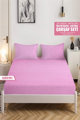 Çiftkişilik BATTAL Lastikli Çarşaf Seti 180x200cm LÇD0191-30801