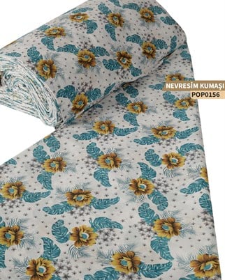 DESENLİ Poplin Nevresim Kumaşı En 240 cm-POP0156-56