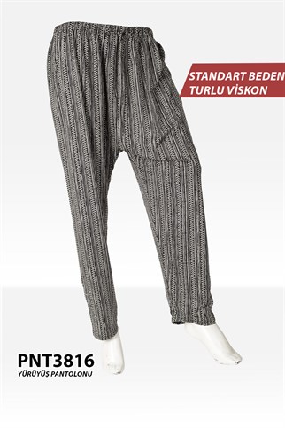 Standart Beden Turlu Viskon Yürüyüş Pantolonu PNT3816-16