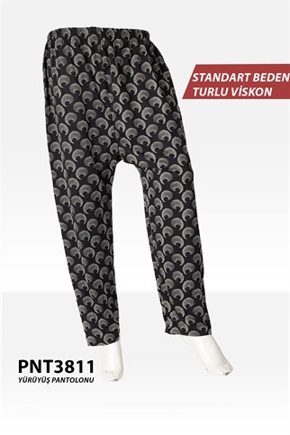 Standart Beden Turlu Viskon Yürüyüş Pantolonu PNT3811-11