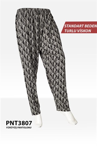 Standart Beden Turlu Viskon Yürüyüş Pantolonu PNT3807-7