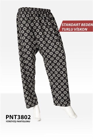 Standart Beden Turlu Viskon Yürüyüş Pantolonu PNT3802-2