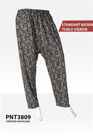 Standart Beden Turlu Viskon Yürüyüş Pantolonu PNT3809-9