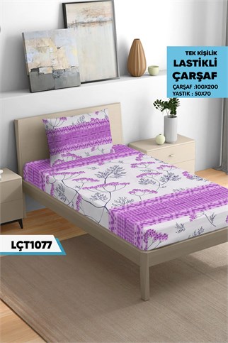 Tek Kişilik Lastikli Çarşaf Seti 100x200cm  LÇT1077-31307