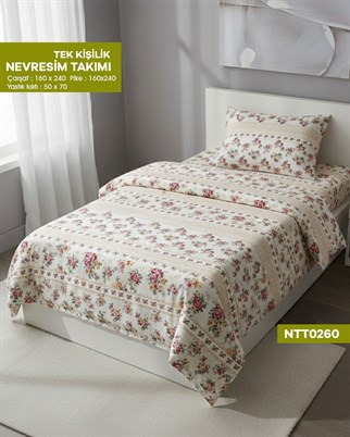 TEK KİŞİLİK RANFORCE NEVRESİM TAKIMI NTT0260-32003