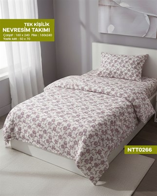 TEK KİŞİLİK RANFORCE NEVRESİM TAKIMI NTT0266-32102