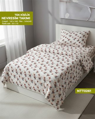 TEK KİŞİLİK RANFORCE NEVRESİM TAKIMI NTT0261-32004