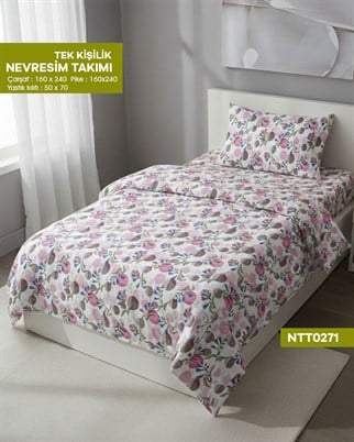 TEK KİŞİLİK RANFORCE NEVRESİM TAKIMI NTT0271-32201