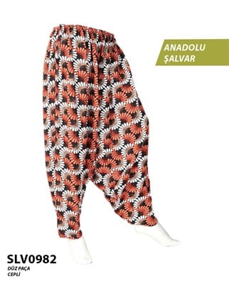 Viskon Düz Palça Anadolu Şalvar (Cepli) SLV0982-13708