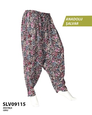 Viskon Düz Palça Anadolu Şalvar (Cepli) SLV09115-14309