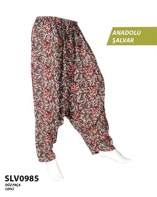 Viskon Düz Palça Anadolu Şalvar (Cepli) SLV0985-13808
