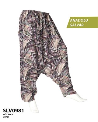 Viskon Düz Palça Anadolu Şalvar (Cepli) SLV0981-13704