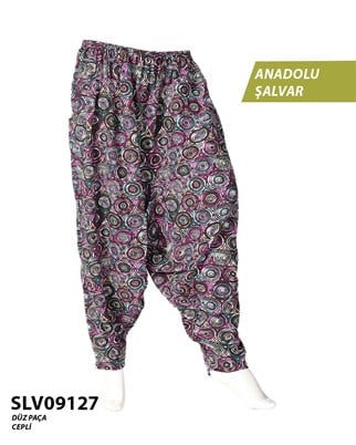 Viskon Düz Palça Anadolu Şalvar (Cepli) SLV09127-14505