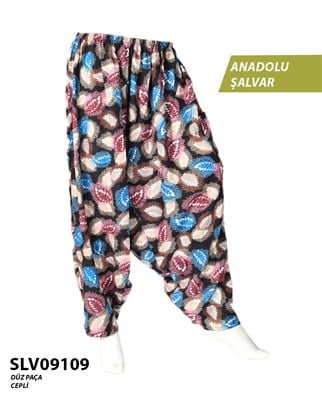 Viskon Düz Palça Anadolu Şalvar (Cepli) SLV09109-14208