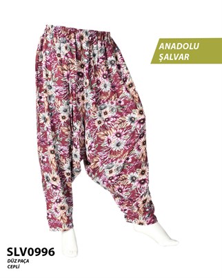 Viskon Düz Palça Anadolu Şalvar (Cepli) SLV0996-14004