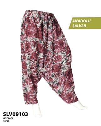 Viskon Düz Palça Anadolu Şalvar (Cepli) SLV09103-14108