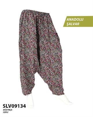 Viskon Düz Palça Anadolu Şalvar (Cepli) SLV09134-21506