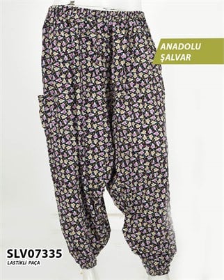 Viskon Lastik Paça Anadolu Şalvar  SLV07335-1116