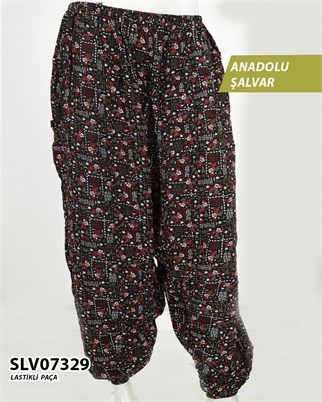 Viskon Lastik Paça Anadolu Şalvar  SLV07329-1110
