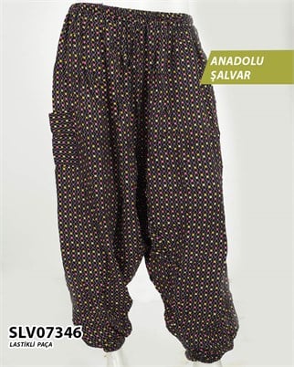 Viskon Lastik Paça Anadolu Şalvar  SLV07346-1128