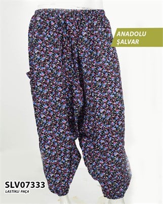 Viskon Lastik Paça Anadolu Şalvar  SLV07333-1114