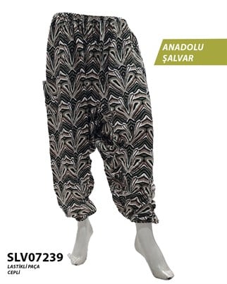 Viskon Lastik Palça Anadolu Şalvar (Cepli) SLV07239-9134
