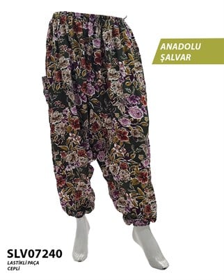 Viskon Lastik Palça Anadolu Şalvar (Cepli) SLV07240-9202
