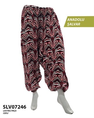 Viskon Lastik Palça Anadolu Şalvar (Cepli) SLV07246-9227